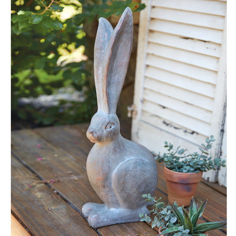 CTW Home Long Eared Hare Garden Statue 480012