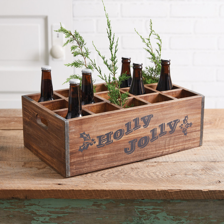 CTW Home Holly Jolly Divided Crate 510457