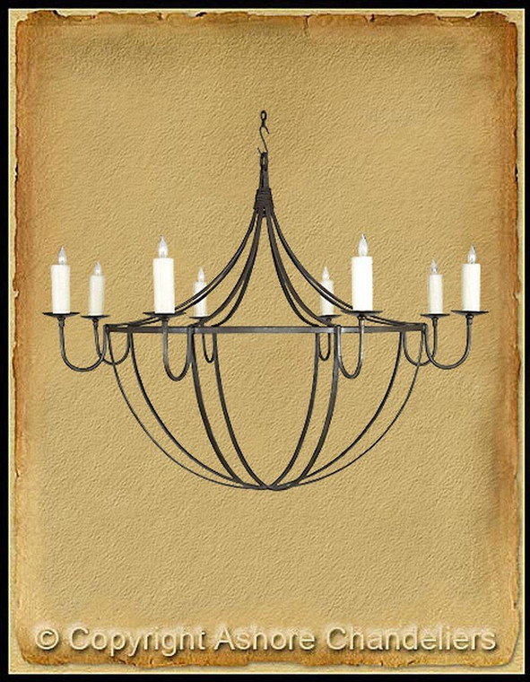Ashore 8 Light Banks Chandelier In Metal Finish CH-15-58