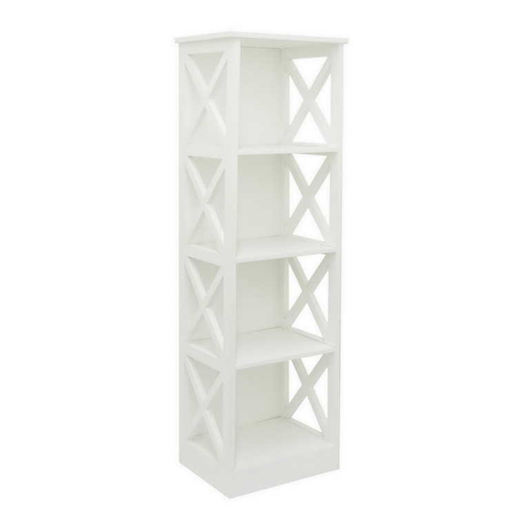 Storage Rack-White In White Wood PBTH92945 By Plutus