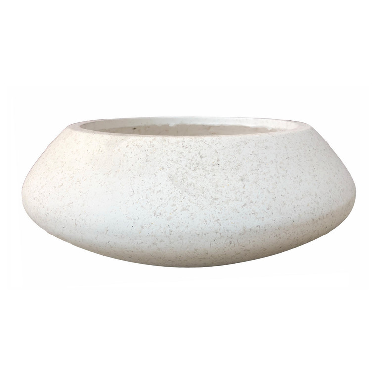 Planter - Terrazzo Finish In White Resin PBTH93961 By Plutus