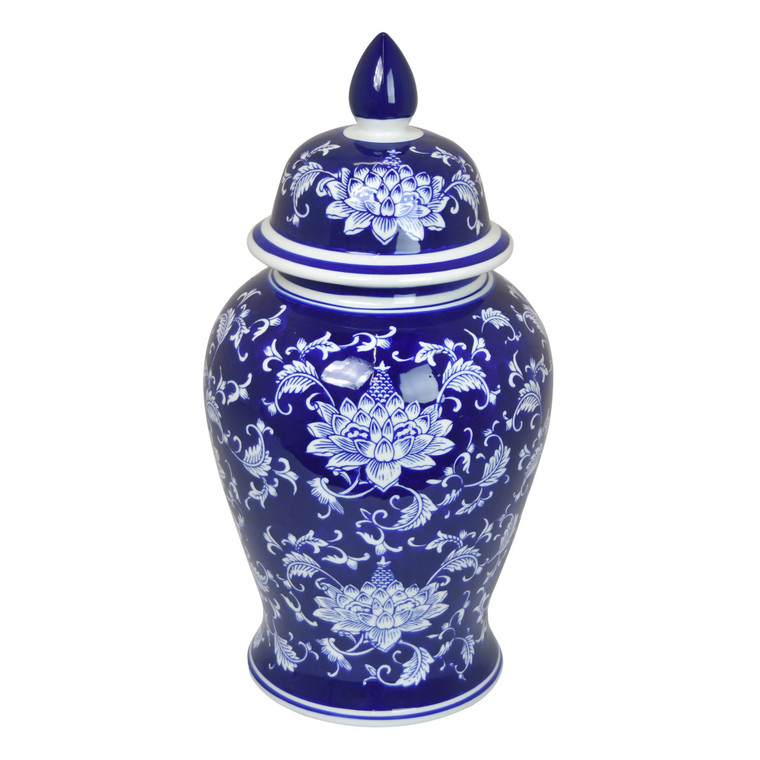 Templar Jar In Blue Porcelain PBTH92731 By Plutus
