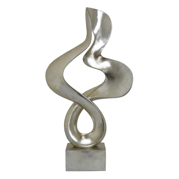 Abstract Sculpture In Silver Resin PBTH92717 By Plutus