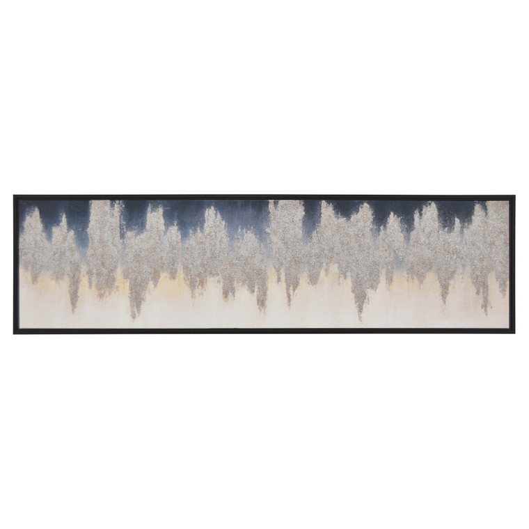 Painting With Frame-Oil On Canvas In Blue Natural Fiber PBTH94624 By Plutus