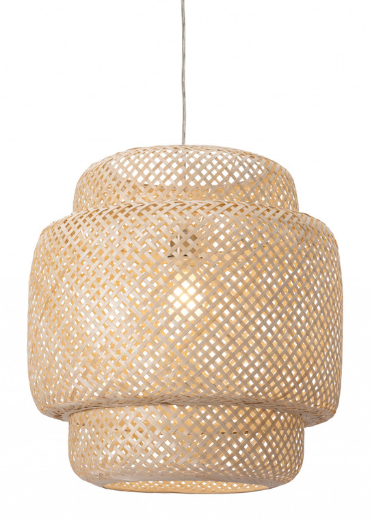 Homeroots Natural Boho Weave Ceiling Lamp 391924