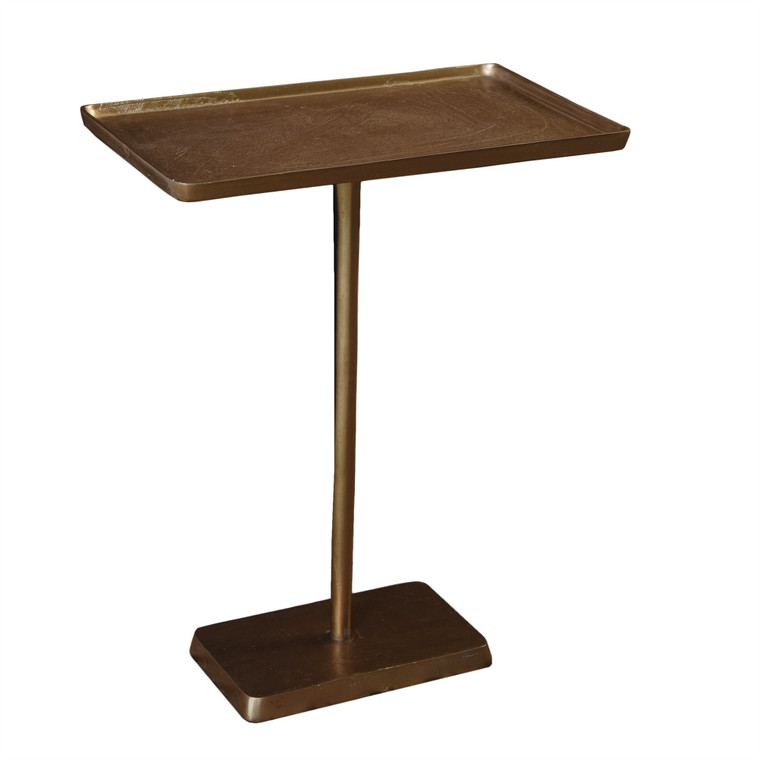 Homeroots Gold Cast Aluminum Side Table 393494