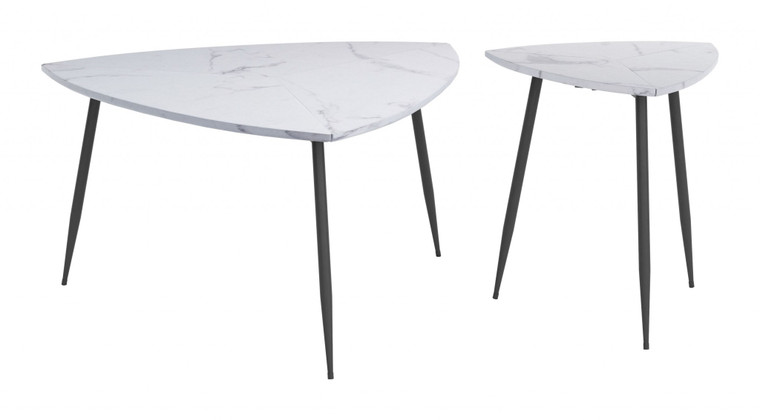 Homeroots Set Of Two White Accent Tables 394779