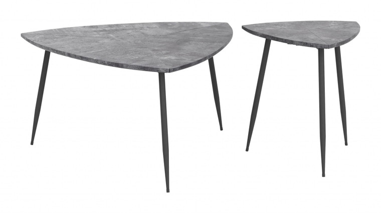 Homeroots Set Of Two Gray Accent Tables 394780