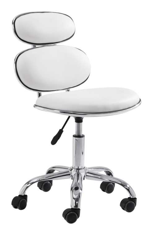 Homeroots White Metro Retro Office Chair 394922