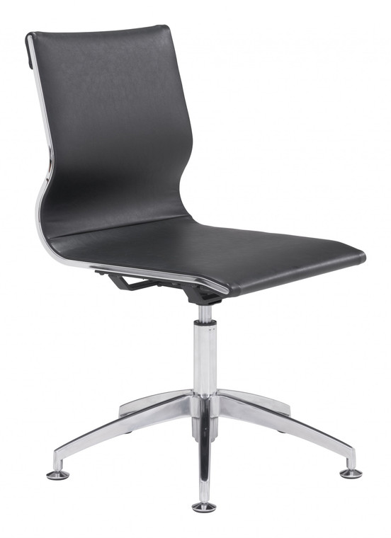 Homeroots Black Ergonomic Conference Room Office Chair 394939