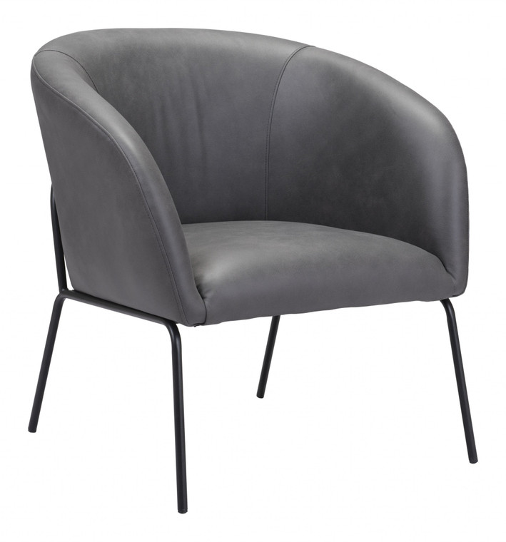 Homeroots Quinten Accent Chair Vintage Gray 395056