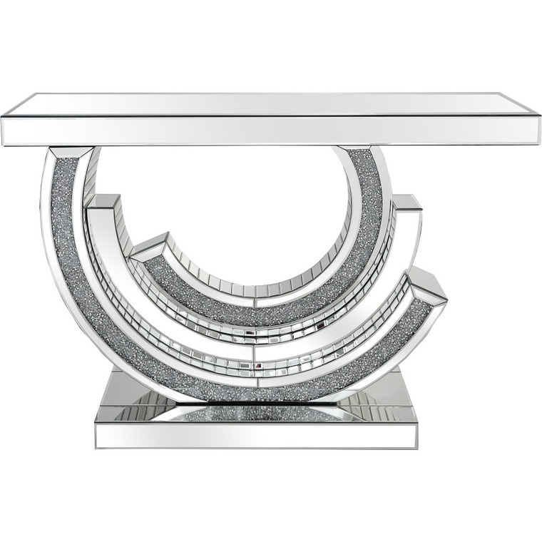 Homeroots Circled Silver Console Table 396865