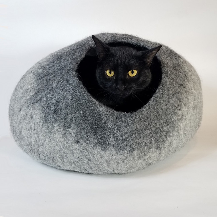 Homeroots Shades Of Gray Cat Cave Bed 397181