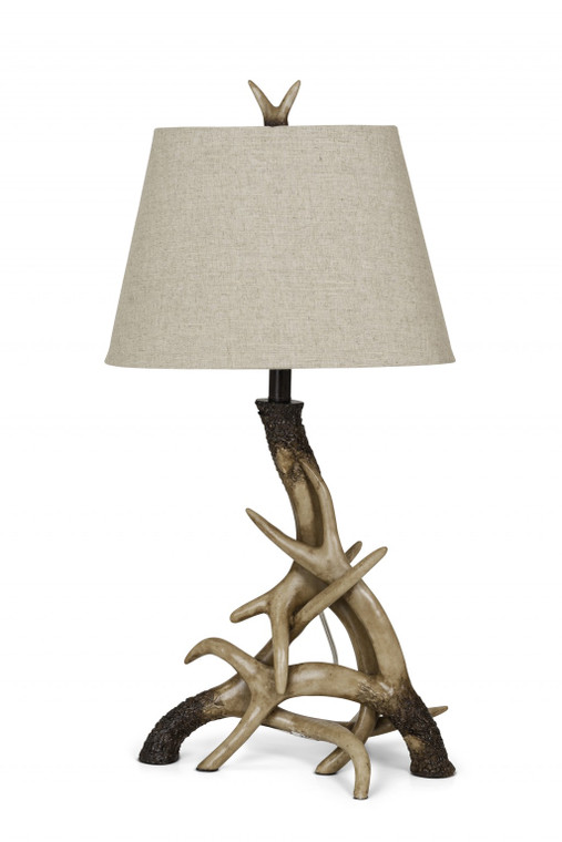 Homeroots Set Of 2 Brown Deer Antler Table Lamps 397217
