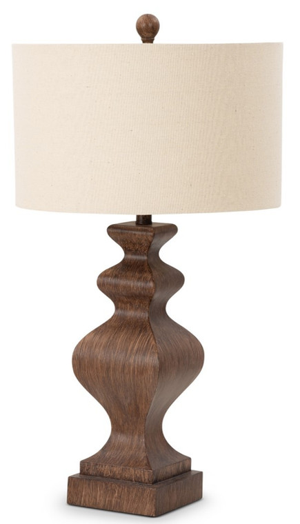 Homeroots Set Of 2 Rustic Brown Curvy Table Lamps 397271