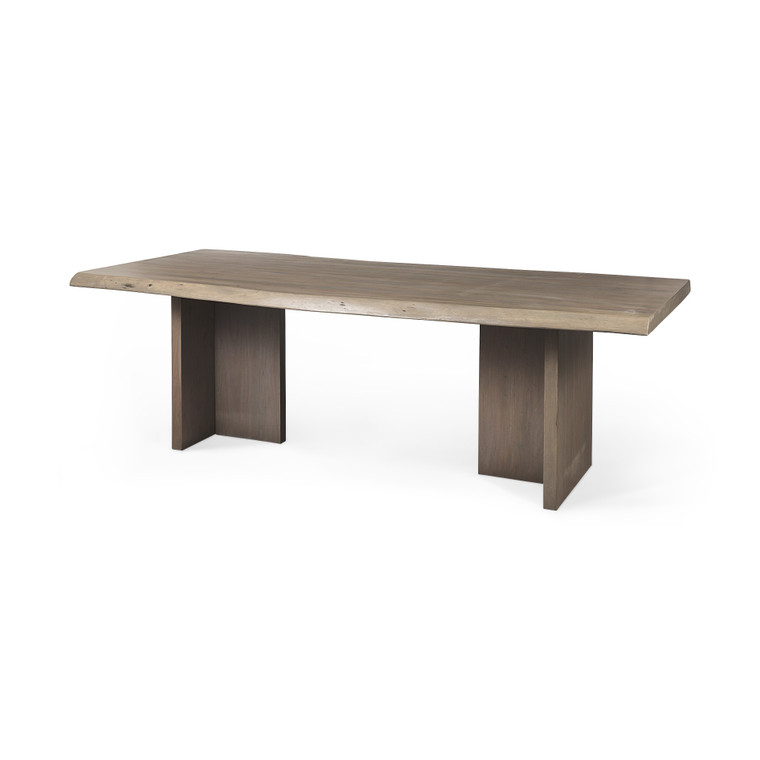 Homeroots Rustic Live Edge Natural Wood Dining Table 397610