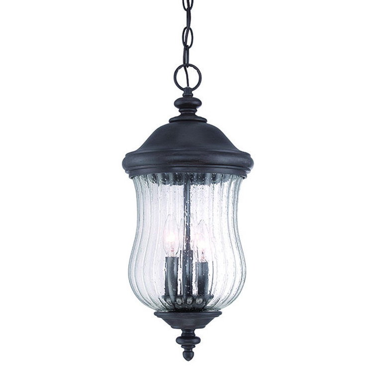 Homeroots Bellagio 3-Light Black Coral Hanging Light 397986