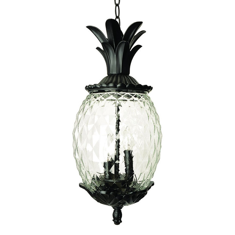 Homeroots Lanai 3-Light Black Coral Hanging Light 398016