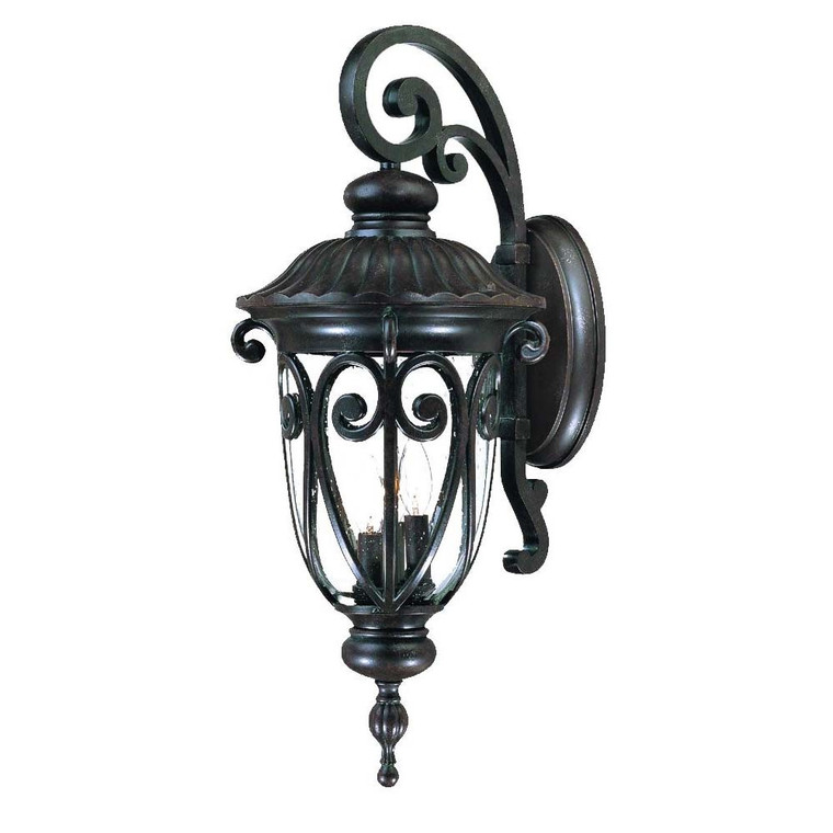 Homeroots Naples 3-Light Marbelized Mahogany Wall Light 398355