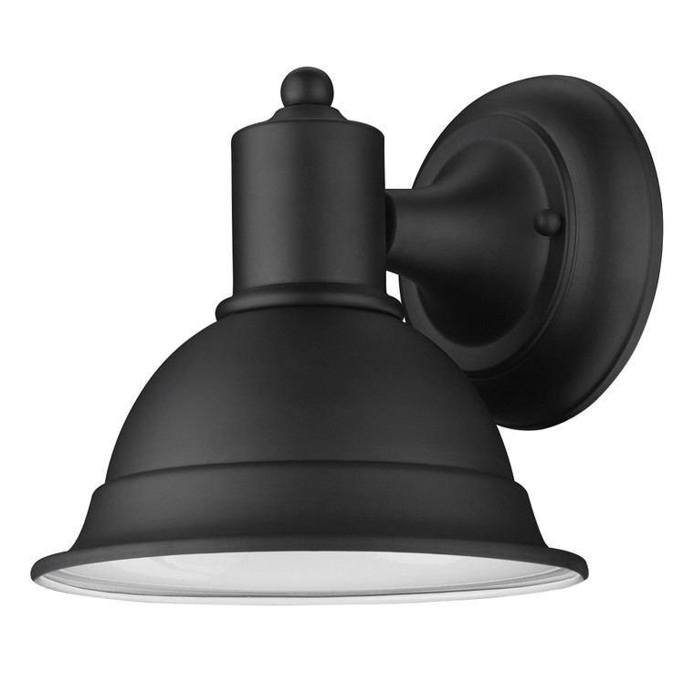 Homeroots Colton 1-Light Matte Black Wall Light 398463