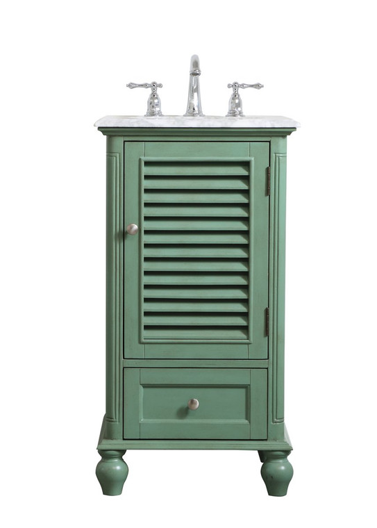 Elegant 19 Inch Single Bathroom Vanity In Vintage Mint VF30519VM