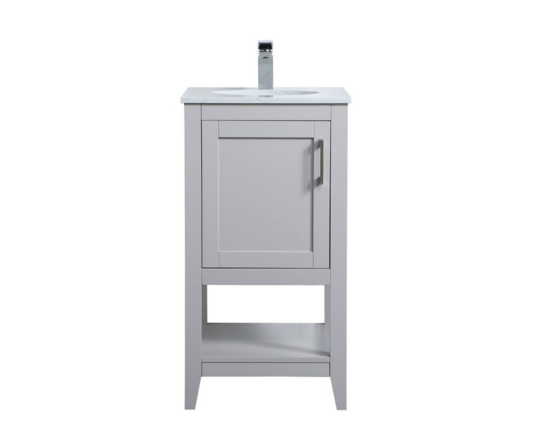 Elegant 18 Inch Single Bathroom Vanity In Grey VF16018GR