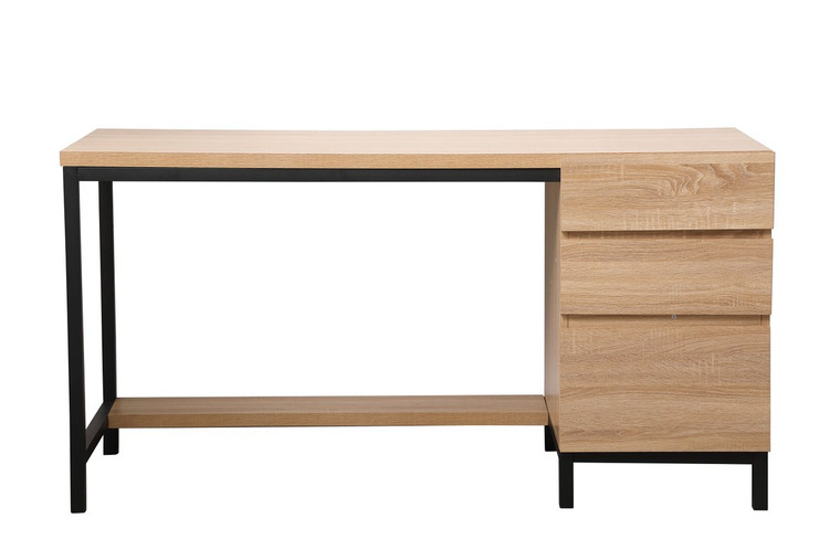 Elegant Emerson Industrial Single Cabinet Desk In Mango Wood DF11003MW