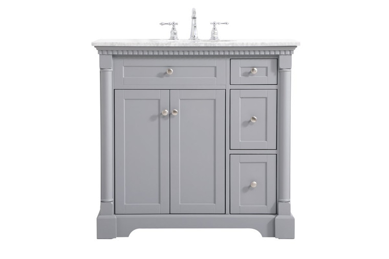 Elegant 36 Inch Single Bathroom Vanity In Grey VF53036GR
