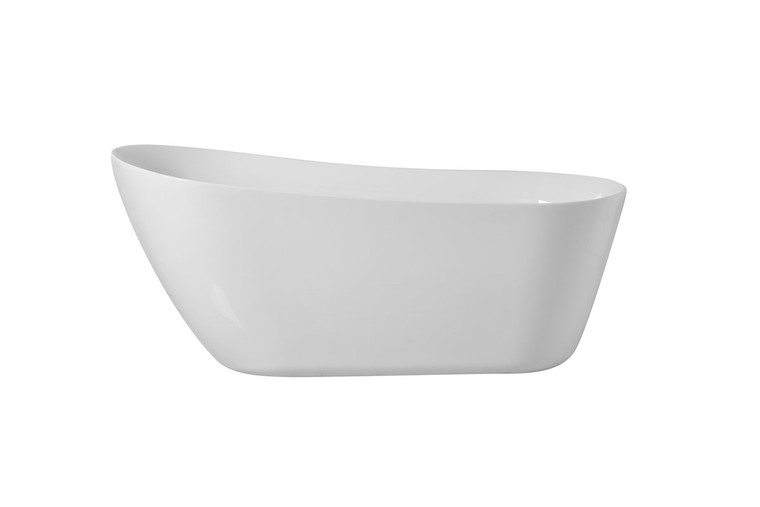 Elegant 67 Inch Soaking Single Slipper Bathtub In Glossy White BT10867GW