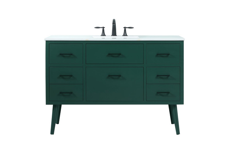 Elegant 48 Inch Bathroom Vanity In Green VF41048MGN