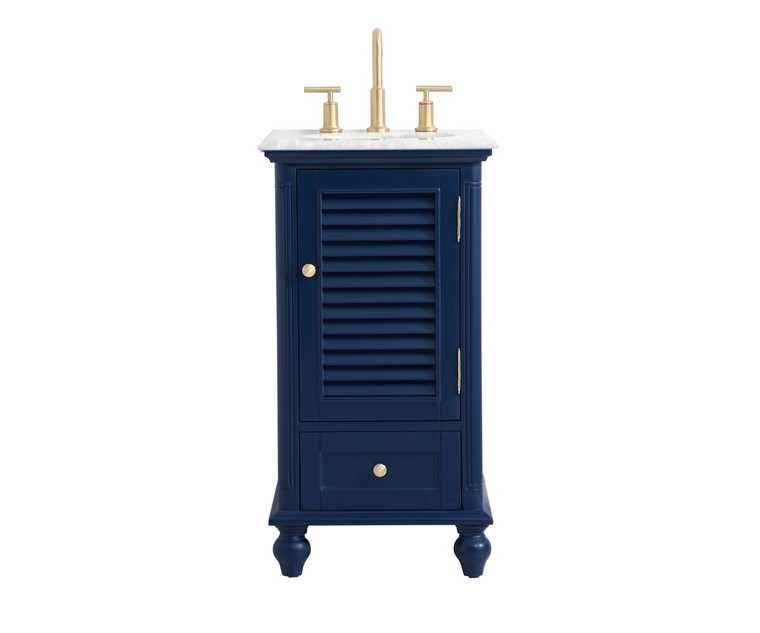 Elegant 19 Inch Single Bathroom Vanity In Blue VF30519BL