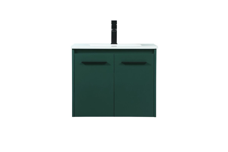 Elegant 24 Inch Single Bathroom Vanity In Green VF44524MGN