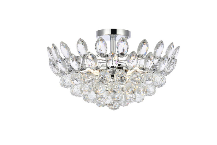 Elegant Emilia 18 Inch Flush Mount In Chrome 1105F18C