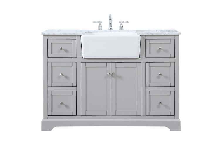 Elegant 48 Inch Single Bathroom Vanity In Grey VF60248GR