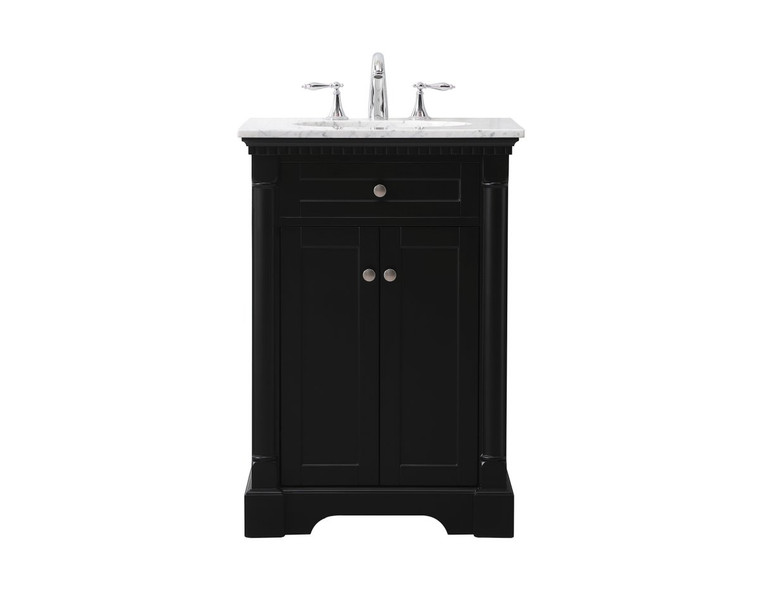 Elegant 24 Inch Single Bathroom Vanity Set In Black VF53024BK