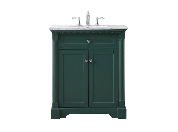 Elegant 30 Inch Single Bathroom Vanity Set In Green VF53030GN