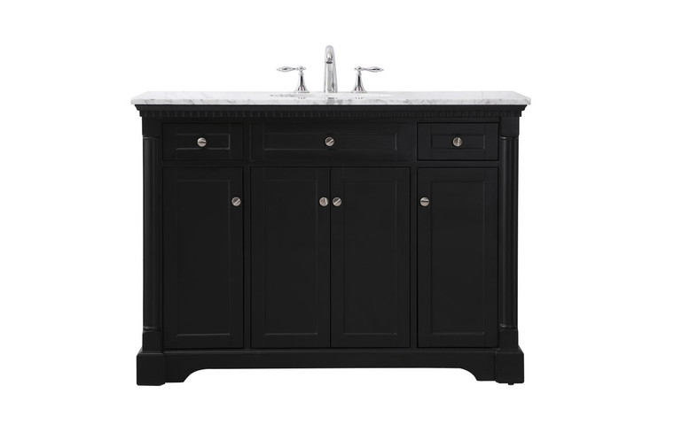 Elegant 48 Inch Single Bathroom Vanity Set In Black VF53048BK
