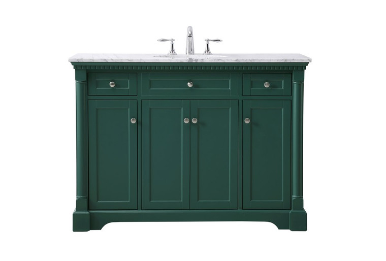 Elegant 48 Inch Single Bathroom Vanity Set In Green VF53048GN