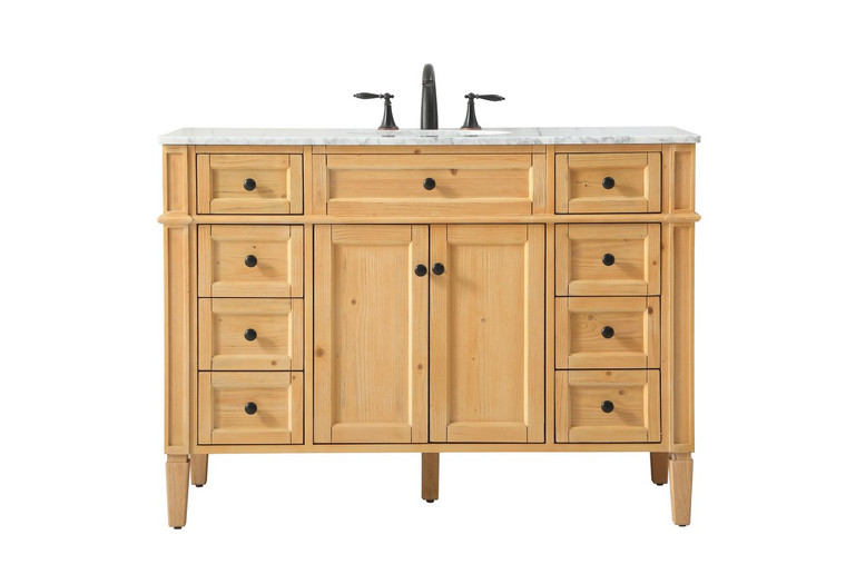 Elegant 48 Inch Single Bathroom Vanity In Natural Wood VF12548NW