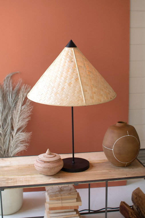 Table Lamp With Rattan Shade CLL2703X By Kalalou