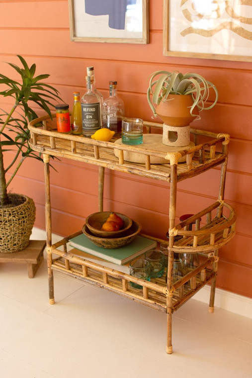 Cane Bar Cart NKE1314 By Kalalou