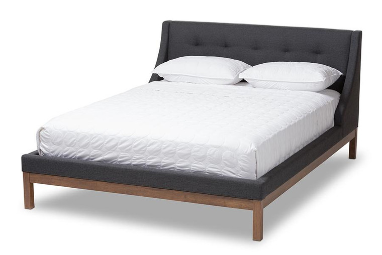 Baxton Studio Louvain Modern And Contemporary Queen Sized Platform Bed
