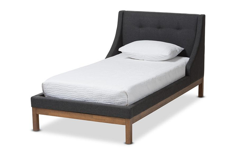 Baxton Studio Louvain Modern And Contemporary Twin Sized Platform Bed