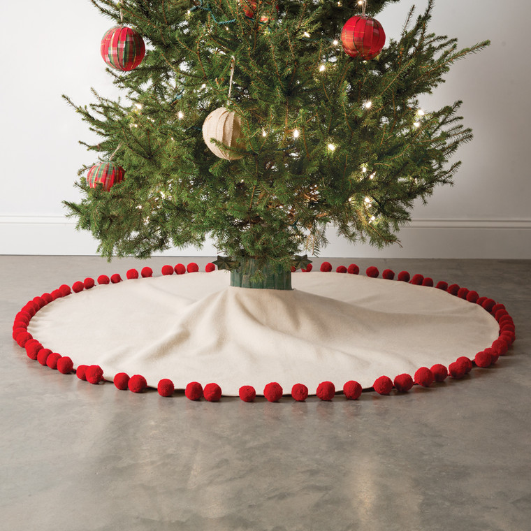 CTW Home Pom Pom Christmas Tree Skirt 510452