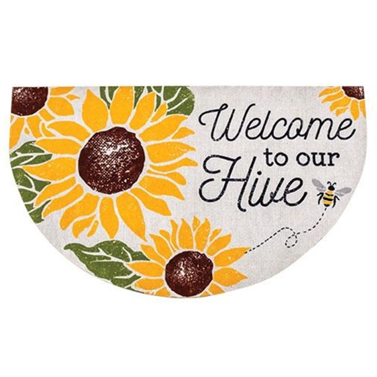 *Welcome To Our Hive Welcome Half Mat G00321 By CWI Gifts