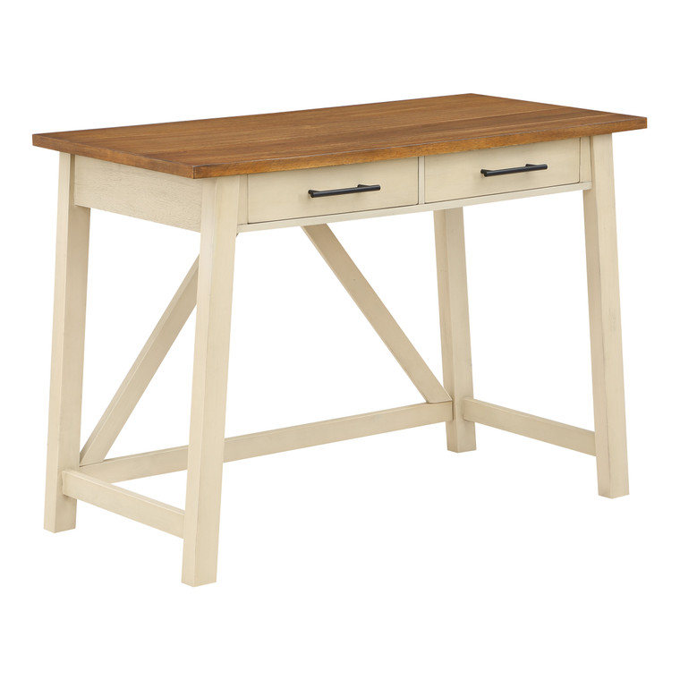 Office Star Milford Rustic Writing Desk - Antique White MF4221-AW