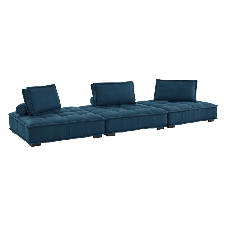 Saunter Tufted Fabric Fabric 3-Piece Sofa - Azure EEI-5206-AZU By Modway Furniture