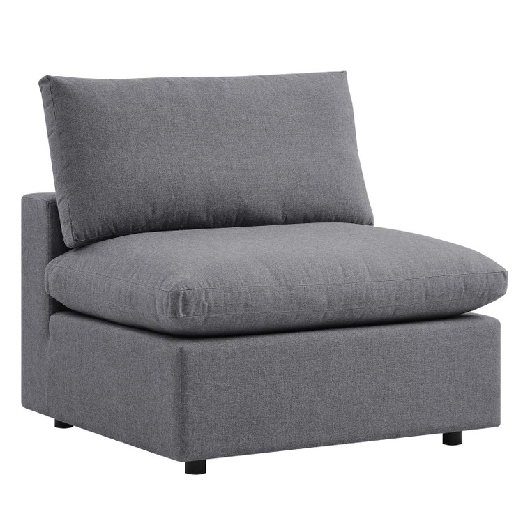 Commix Sunbrella Outdoor Patio Armless Chair - Gray EEI-4905-SLA By Modway Furniture