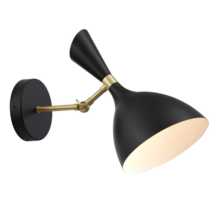 Declare Adjustable Wall Sconce - Black EEI-5309-BLK By Modway Furniture