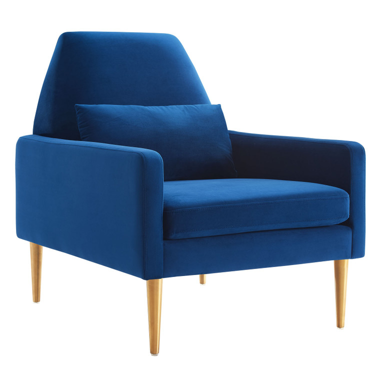 Liliana Performance Velvet Armchair - Navy EEI-5021-NAV By Modway Furniture